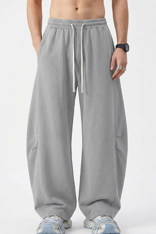 Snow-Wash Barrel Pants - Vintage Medium Gray