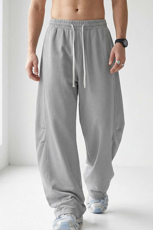 Snow-Wash Barrel Pants - Vintage Medium Gray