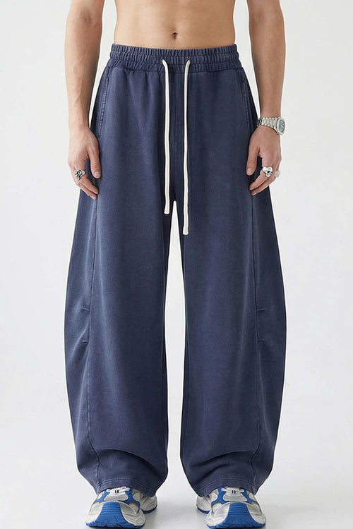 Snow-Wash Barrel Pants - Vintage Royal Blue