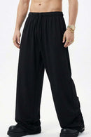 High-Stretch Relaxed Straight-Leg Trouser - Black