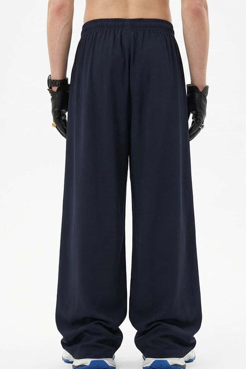 High-Stretch Relaxed Straight-Leg Trouser - Blue