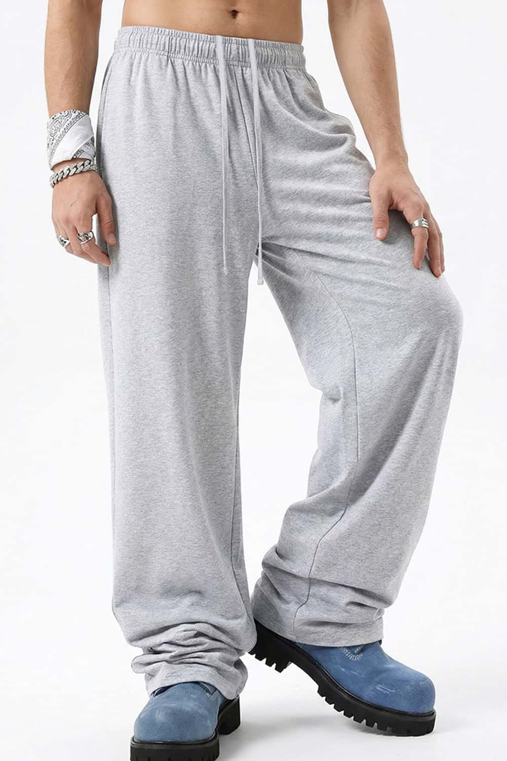 High-Stretch Relaxed Straight-Leg Trouser - Flower Gray