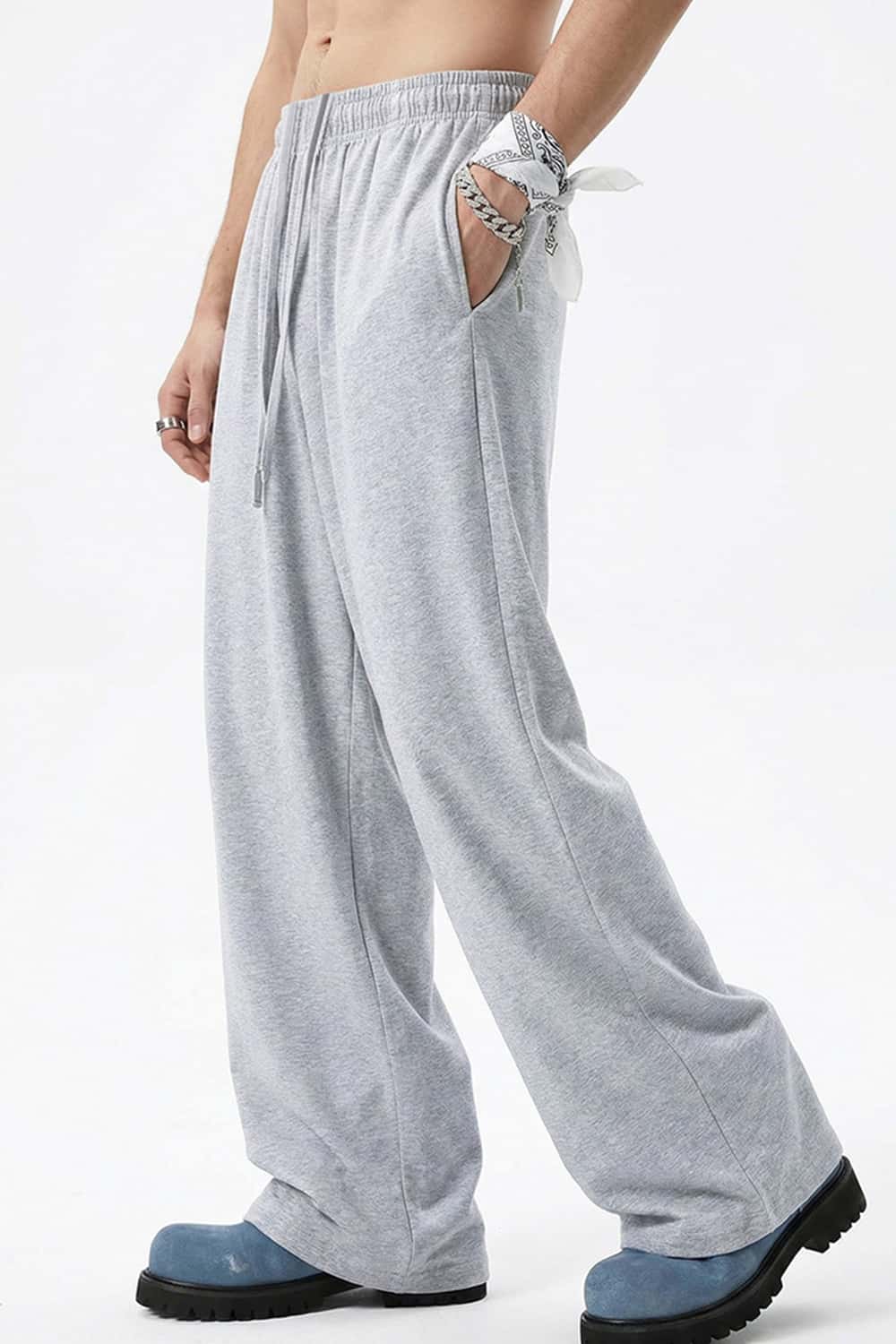 High-Stretch Relaxed Straight-Leg Trouser - Flower Gray