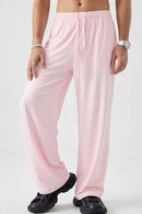 High-Stretch Relaxed Straight-Leg Trouser - Pink
