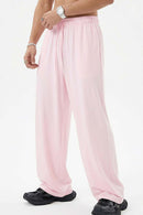 High-Stretch Relaxed Straight-Leg Trouser - Pink