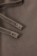 Washed Curved-Seam Straight-Leg Pants - Coffee