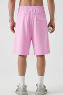 Snow-Washed Double-Waistband Shorts - Pink