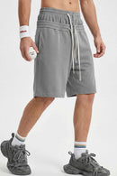 Snow-Washed Double-Waistband Shorts - Vintage Medium Gray