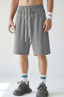 Snow-Washed Double-Waistband Shorts - Vintage Medium Gray