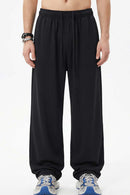 Relaxed Straight-Leg Drawstring Trouser - Black