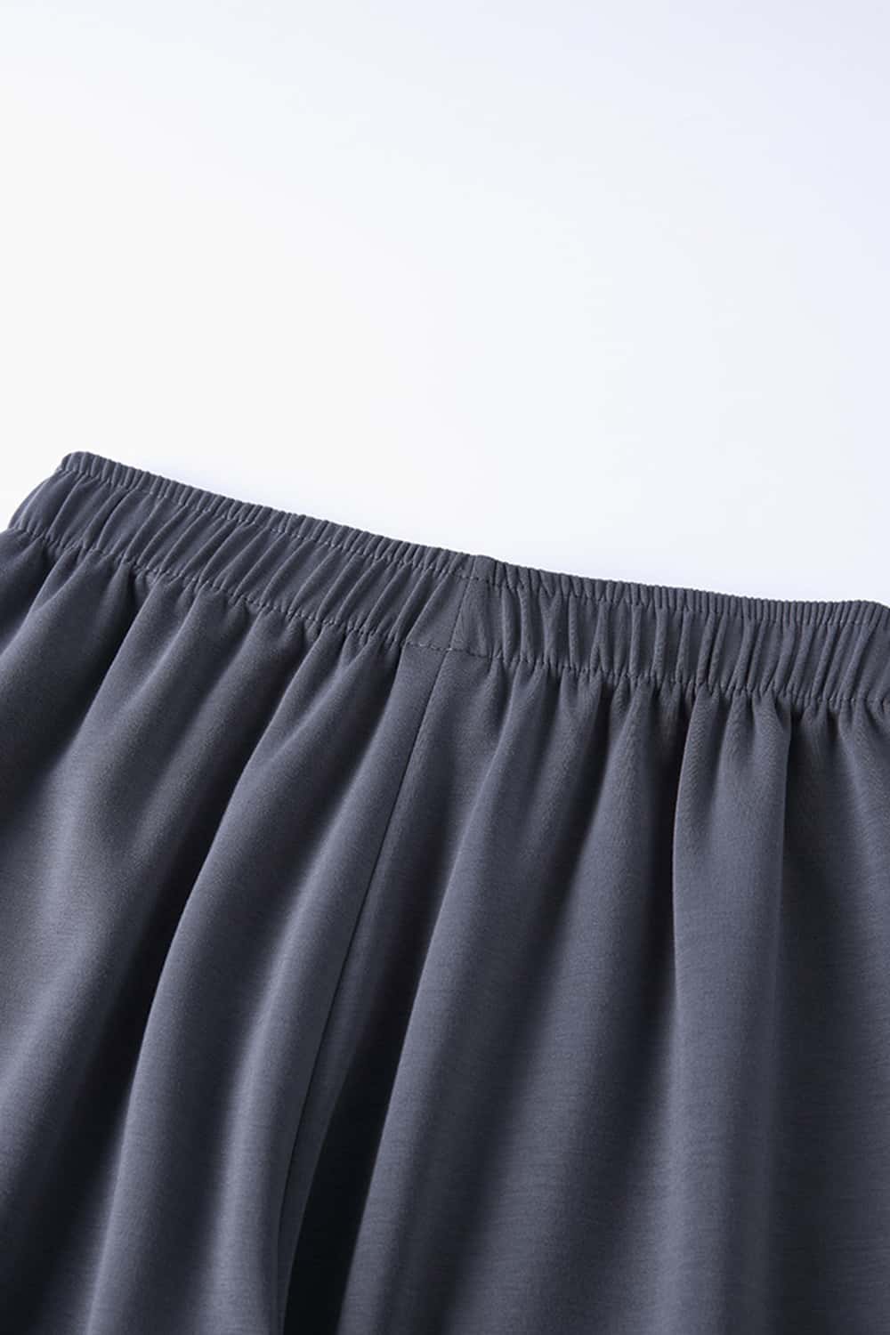 Relaxed Straight-Leg Drawstring Trouser - Dark Gray