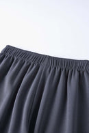 Relaxed Straight-Leg Drawstring Trouser - Dark Gray