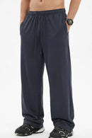 Relaxed Straight-Leg Drawstring Trouser - Dark Gray