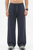 Relaxed Straight-Leg Drawstring Trouser - Dark Gray