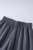 Relaxed Straight-Leg Drawstring Trouser - Dark Gray