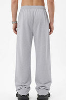 Relaxed Straight-Leg Drawstring Trouser - Flower Gray