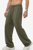 Relaxed Straight-Leg Drawstring Trouser - Grayish Green