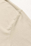 Distressed Eye Graphic Boxy Tee - Gray Apricot