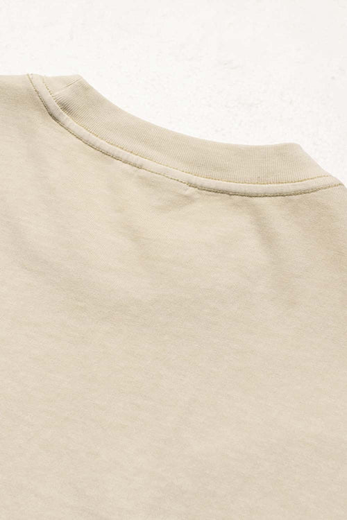 Distressed Eye Graphic Boxy Tee - Gray Apricot