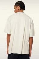 Distressed Eye Graphic Boxy Tee - Gray Apricot