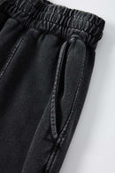 Washed Curved-Seam Loose Pants - Fried Snowflakes