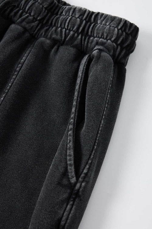 Washed Curved-Seam Loose Pants - Fried Snowflakes