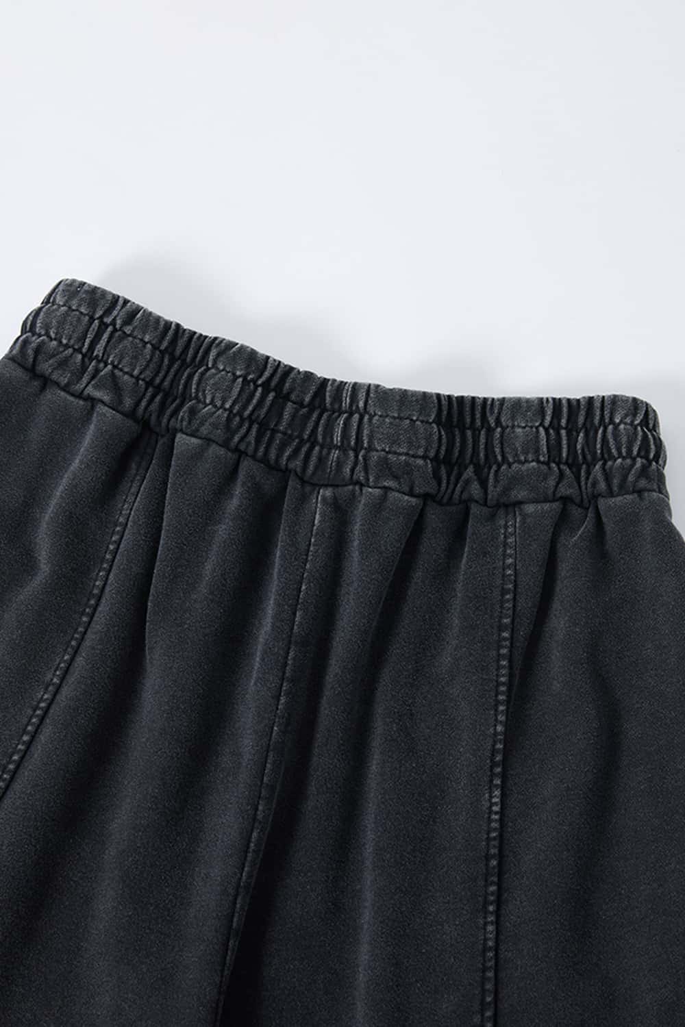 Washed Curved-Seam Loose Pants - Fried Snowflakes