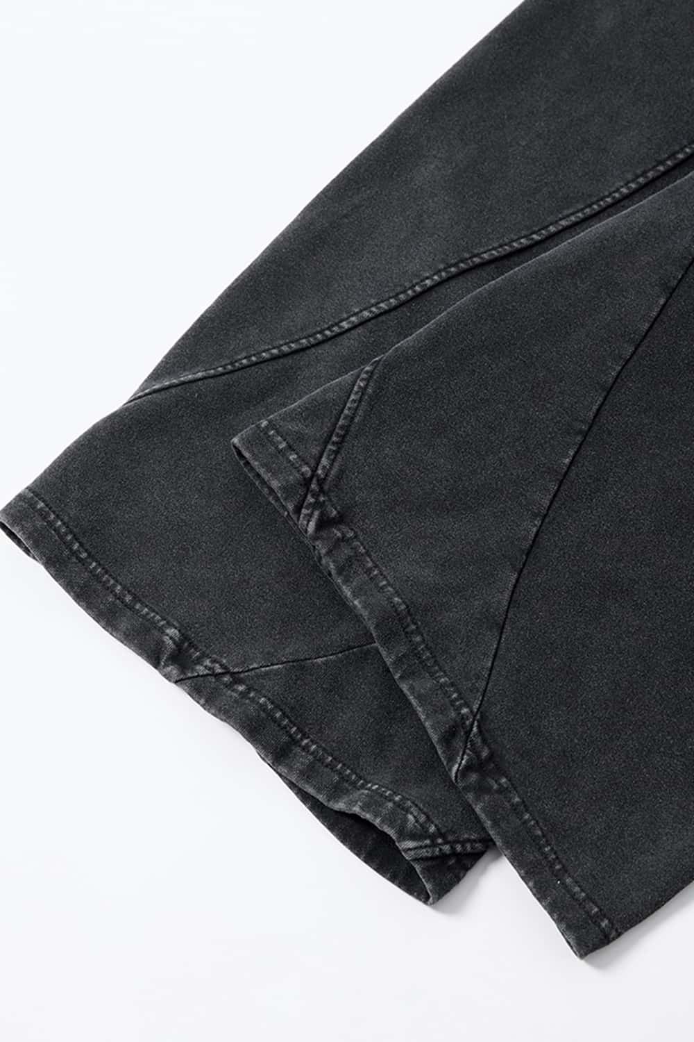 Washed Curved-Seam Loose Pants - Fried Snowflakes