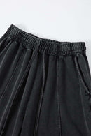 Washed Curved-Seam Loose Pants - Fried Snowflakes