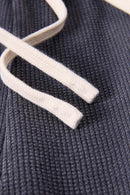 Snow-Washed Waffle Drawstring Shorts - Iron Gray