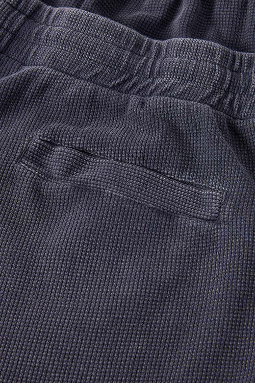 Snow-Washed Waffle Drawstring Shorts - Iron Gray