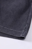 Snow-Washed Waffle Drawstring Shorts - Iron Gray
