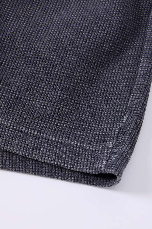 Snow-Washed Waffle Drawstring Shorts - Iron Gray