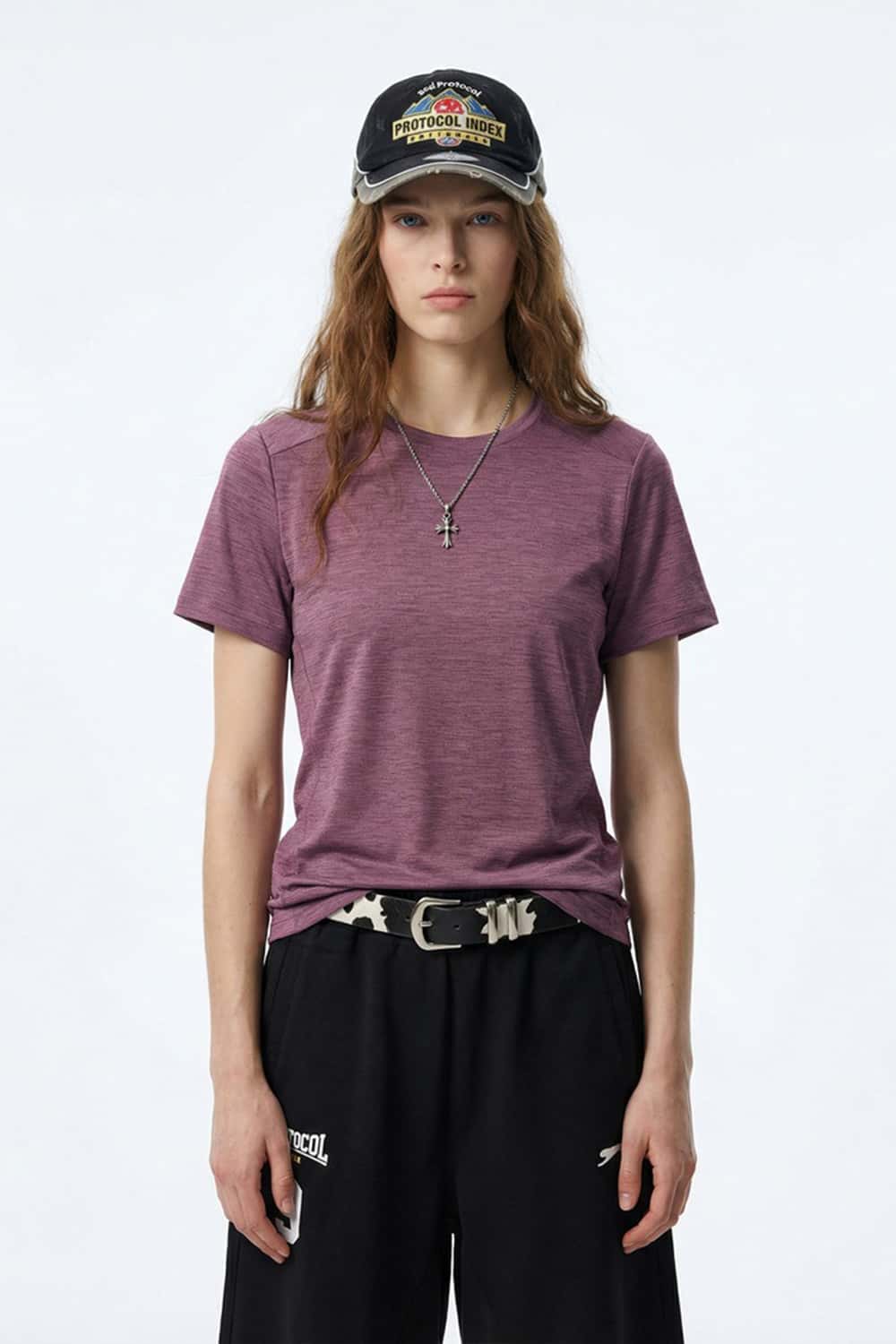 Lightweight Quick-Dry Active Tee - Grape Purple