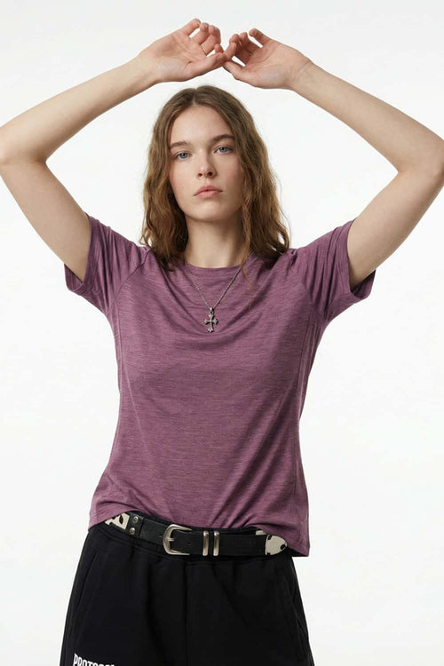 Lightweight Quick-Dry Active Tee - Grape Purple