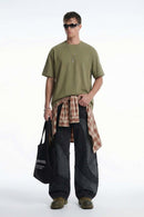3D Tailored Loose Fit Utility Tee - Mud Green