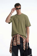 3D Tailored Loose Fit Utility Tee - Mud Green