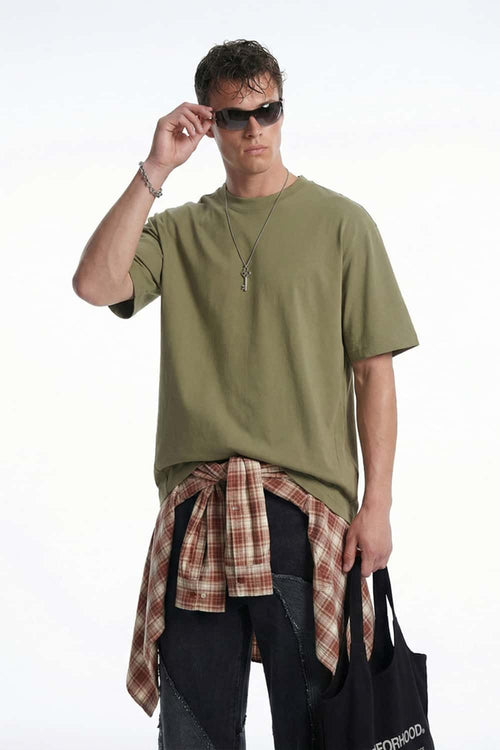 3D Tailored Loose Fit Utility Tee - Mud Green