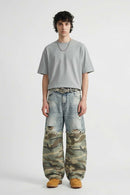 3D Tailored Loose Fit Utility Tee - Stone Gray