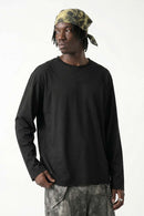 Vintage Puff-Print Long-Sleeve Crew - Active Black