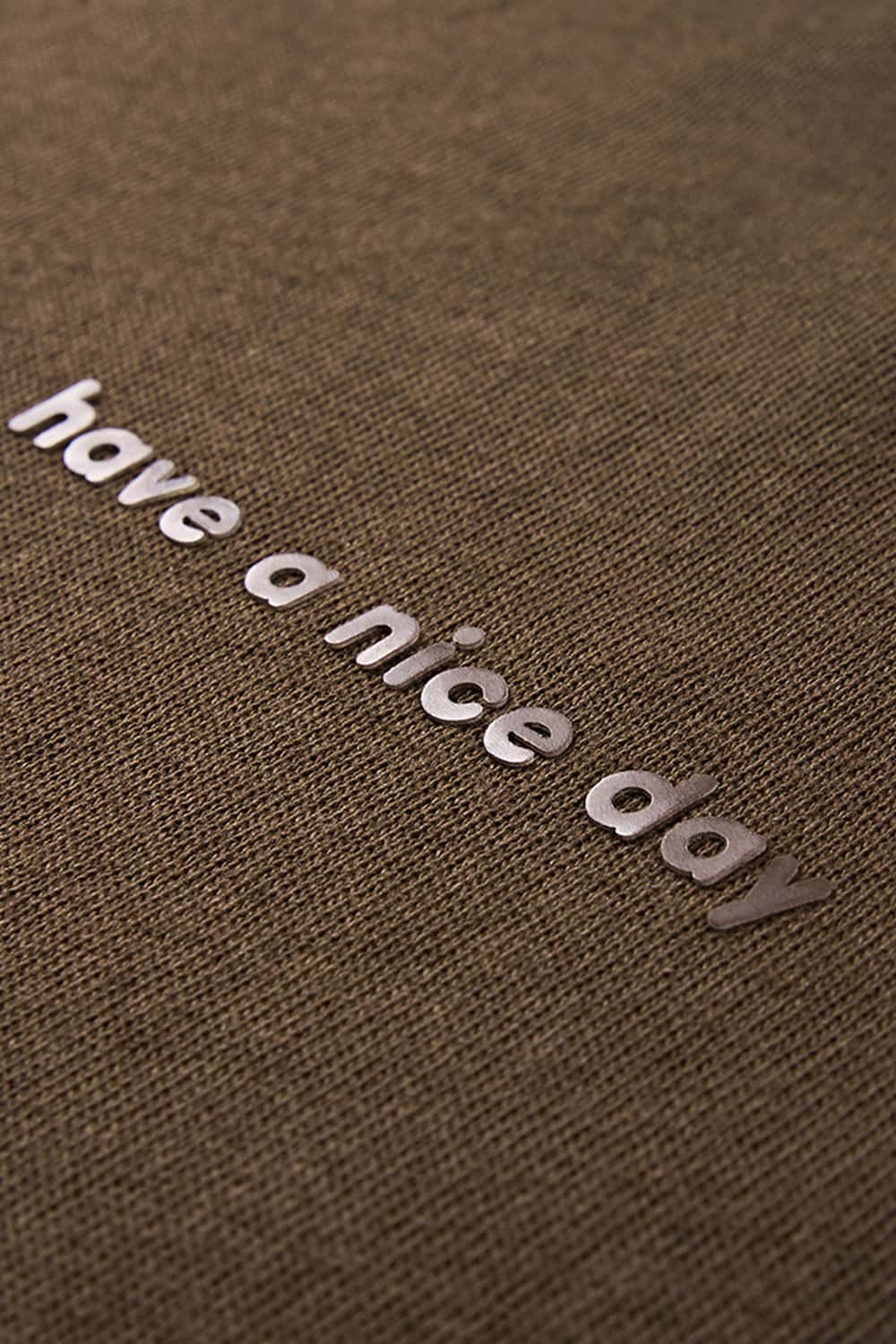 Vintage Puff-Print Long-Sleeve Crew - Coffee