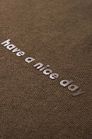 Vintage Puff-Print Long-Sleeve Crew - Coffee