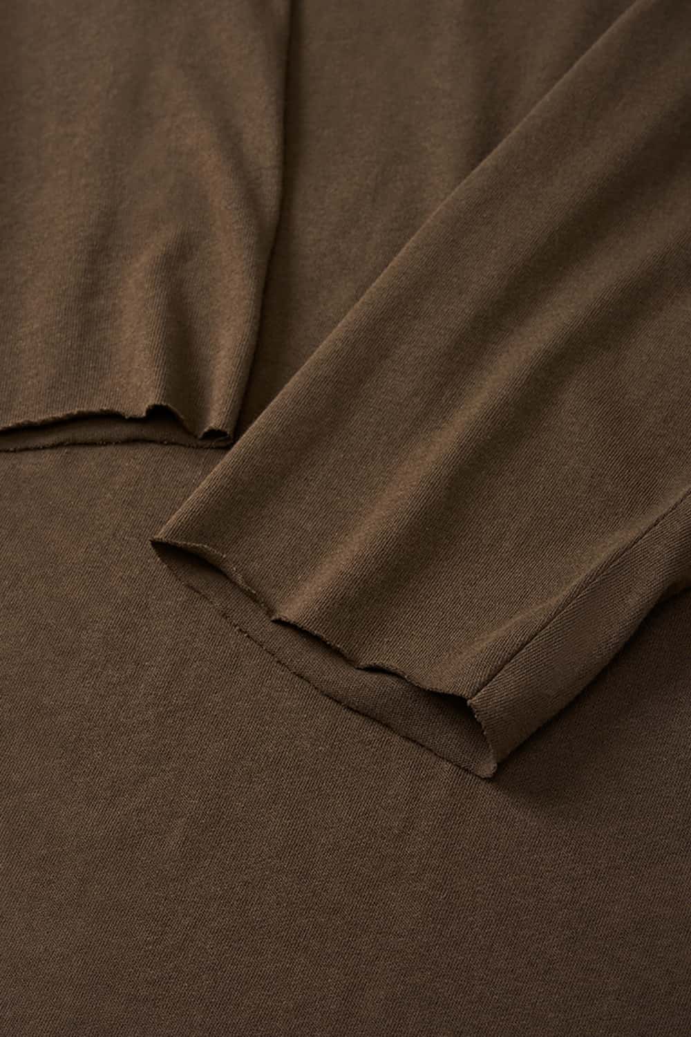 Vintage Puff-Print Long-Sleeve Crew - Coffee