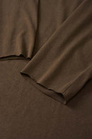 Vintage Puff-Print Long-Sleeve Crew - Coffee