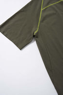 Sport Contrast Raglan Cooling Tee - Olive