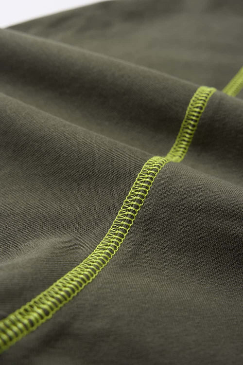Sport Contrast Raglan Cooling Tee - Olive