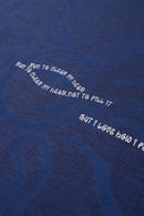 Contrast Raglan Graphic Street Tee - Blue