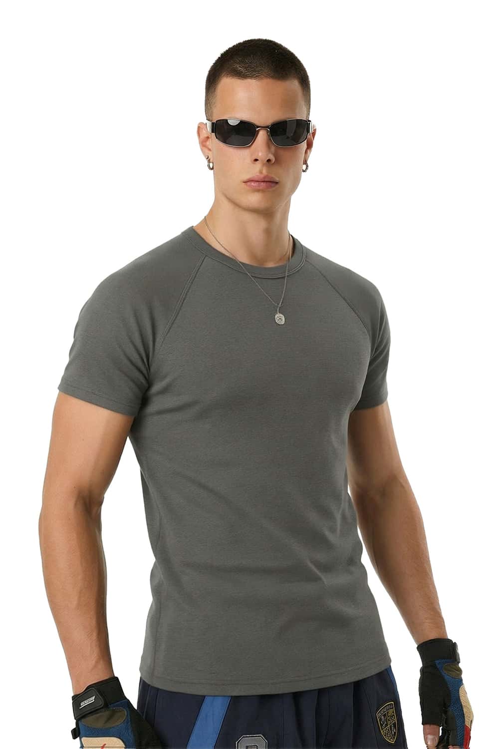 Performance Stretch Heavyweight Fitted Tee - Dark Gray