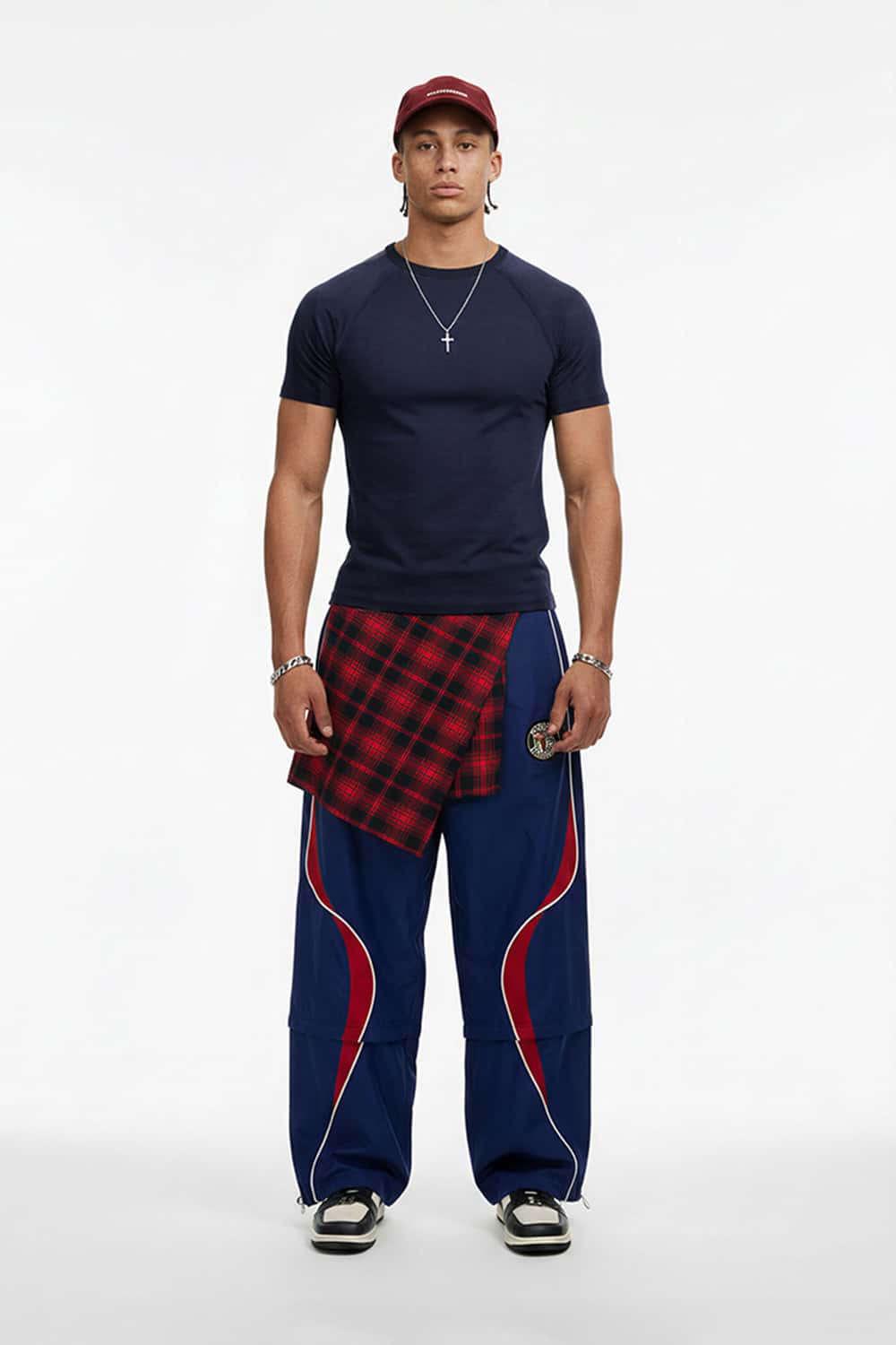 Performance Stretch Heavyweight Fitted Tee - Navy Blue