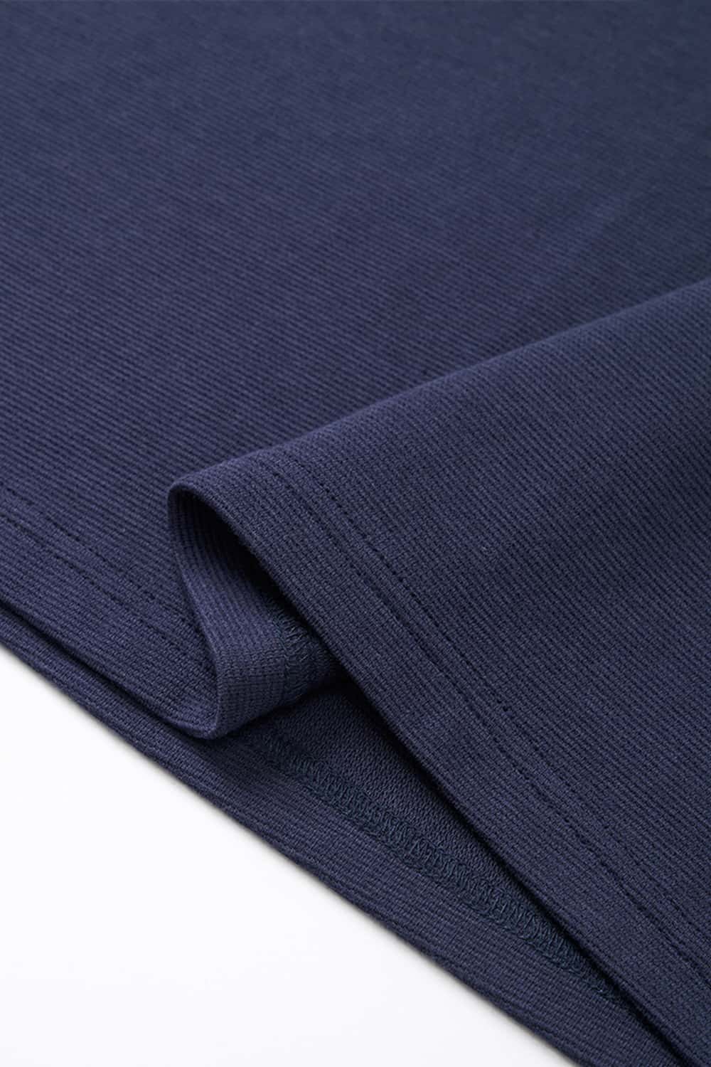 Performance Stretch Heavyweight Fitted Tee - Navy Blue